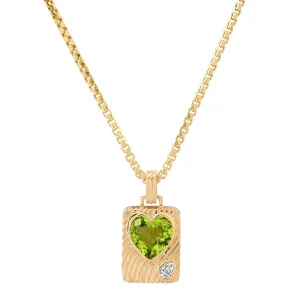 Ripple Heart Amulet Charm Pendant