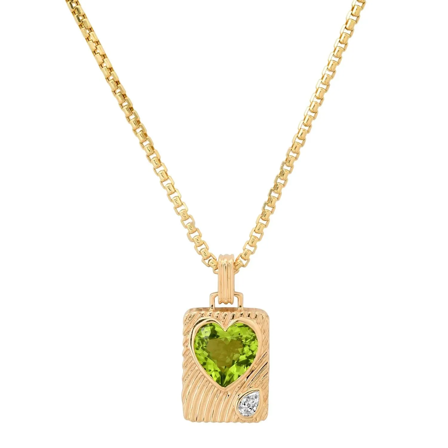 Ripple Heart Amulet Charm Pendant