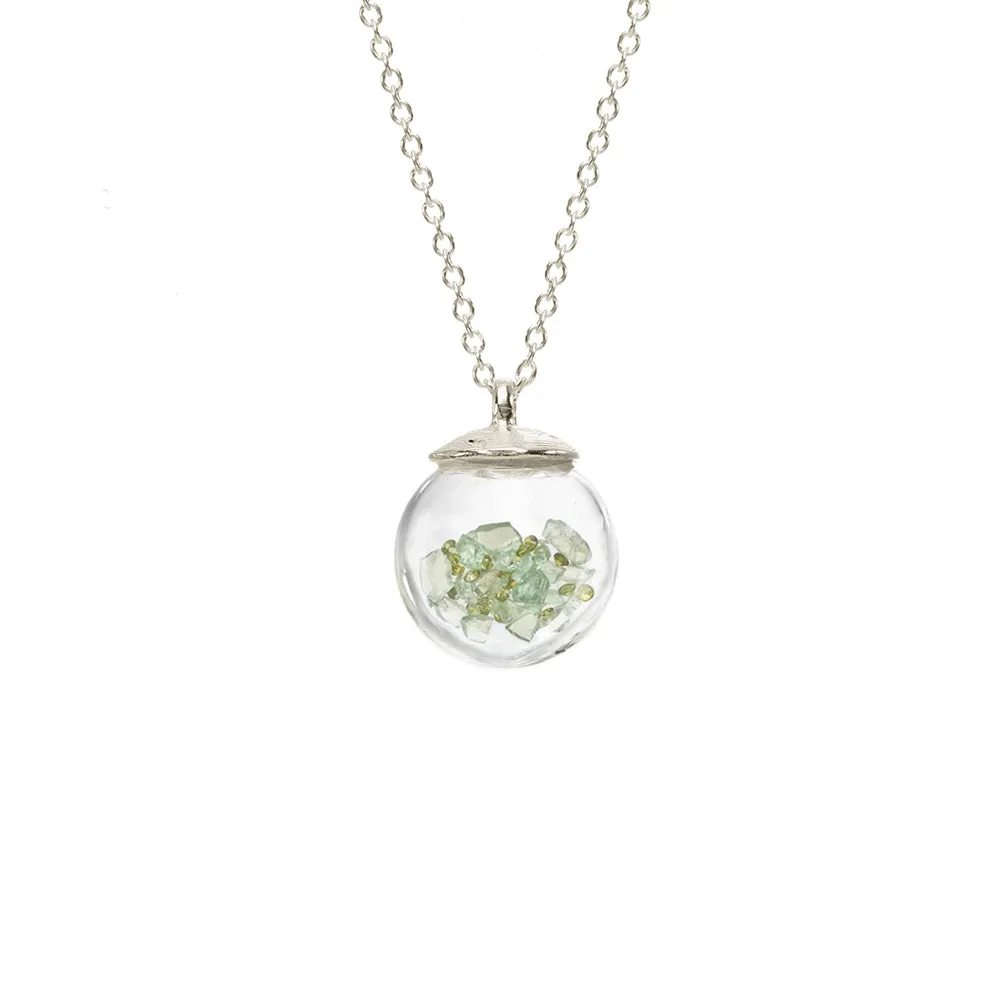 Small Birthstone Globe Necklace