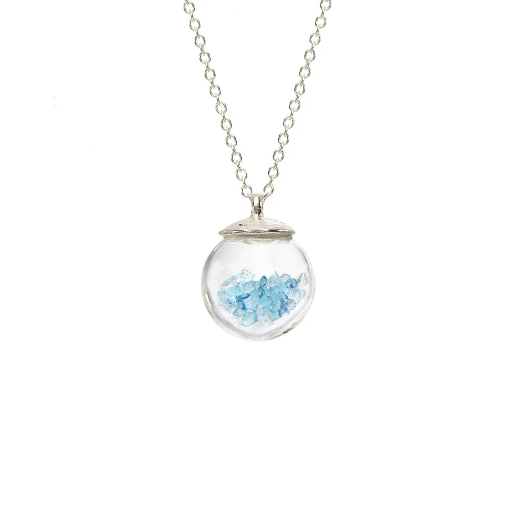 Small Birthstone Globe Necklace