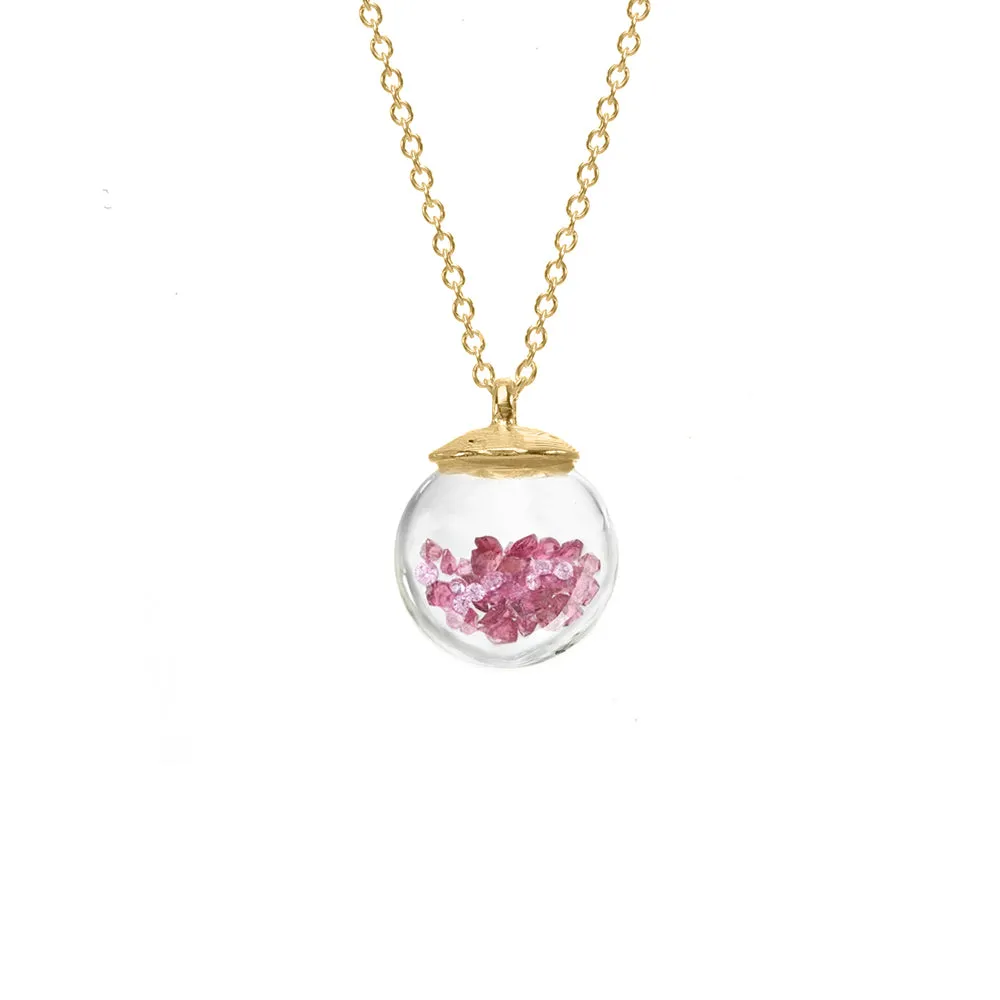 Small Birthstone Globe Necklace