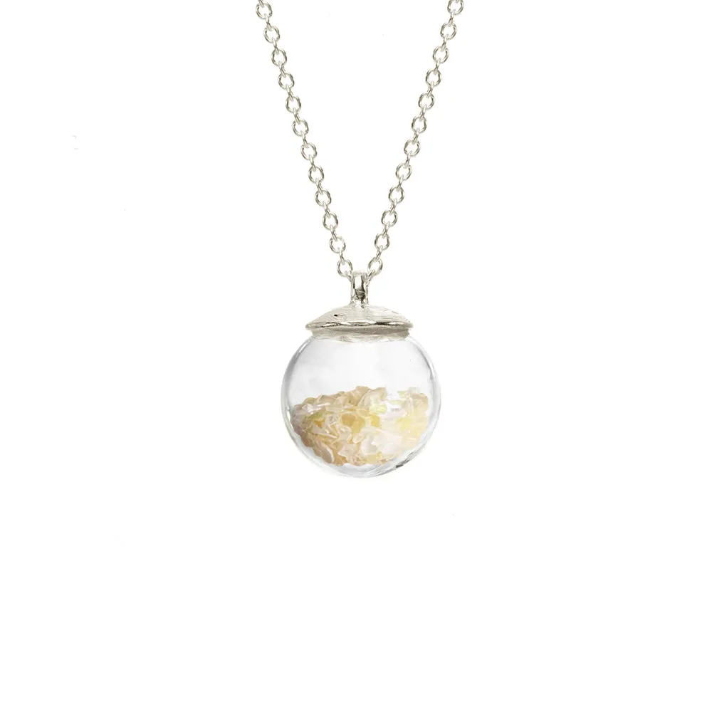Small Birthstone Globe Necklace