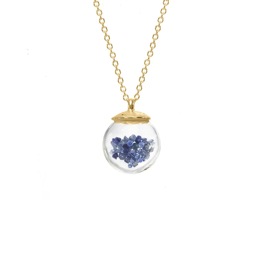 Small Birthstone Globe Necklace