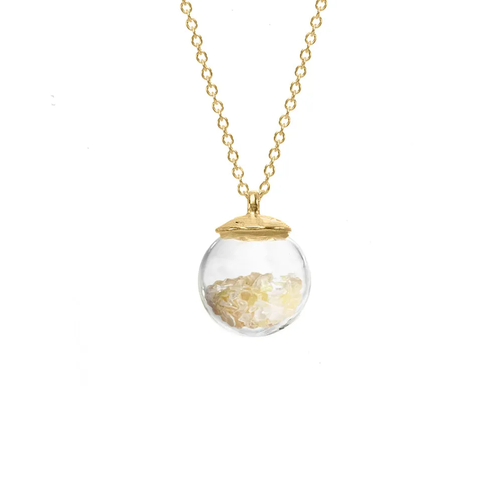 Small Birthstone Globe Necklace