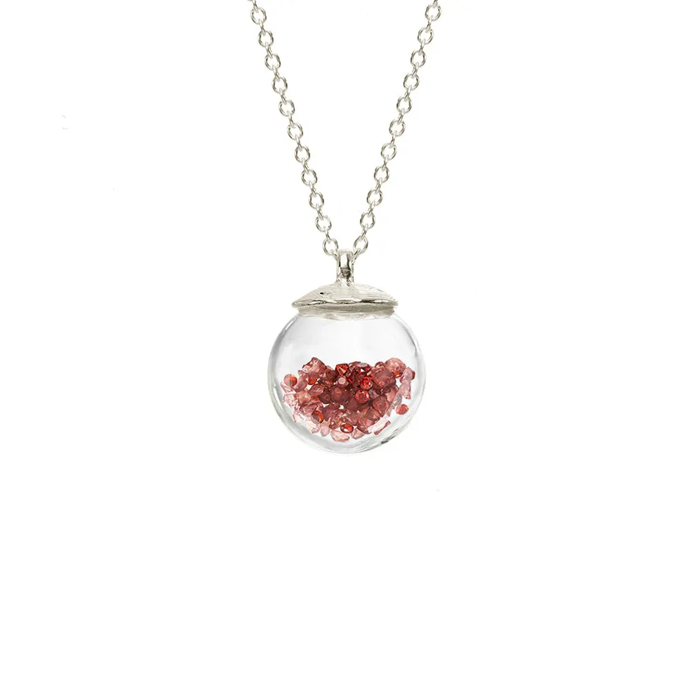 Small Birthstone Globe Necklace