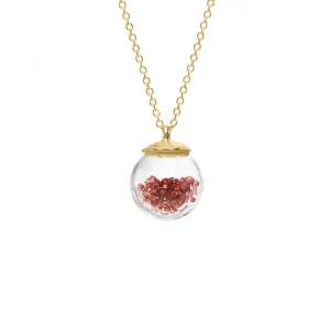 Small Birthstone Globe Necklace