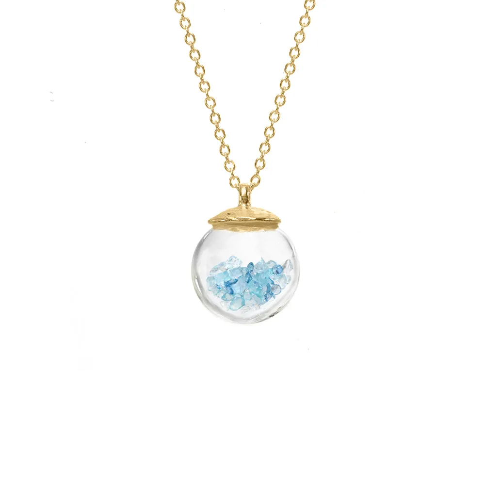Small Birthstone Globe Necklace