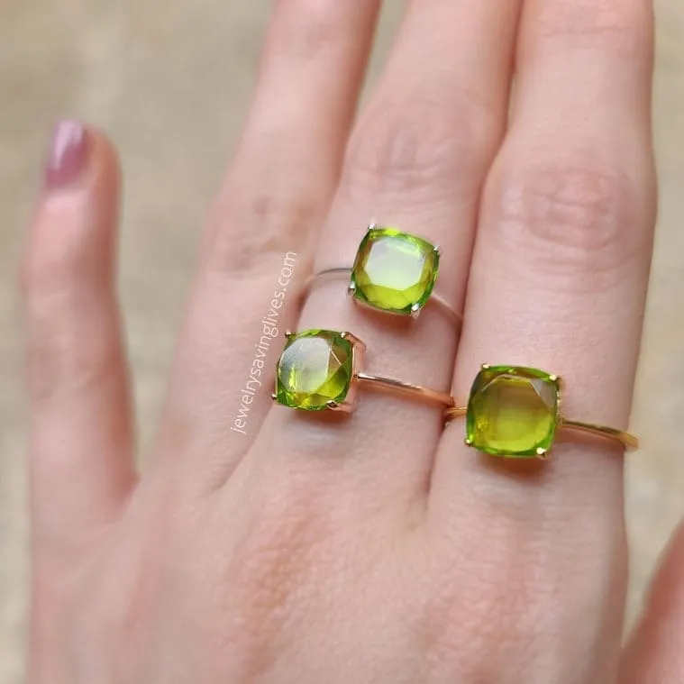 The Asher - Natural Peridot