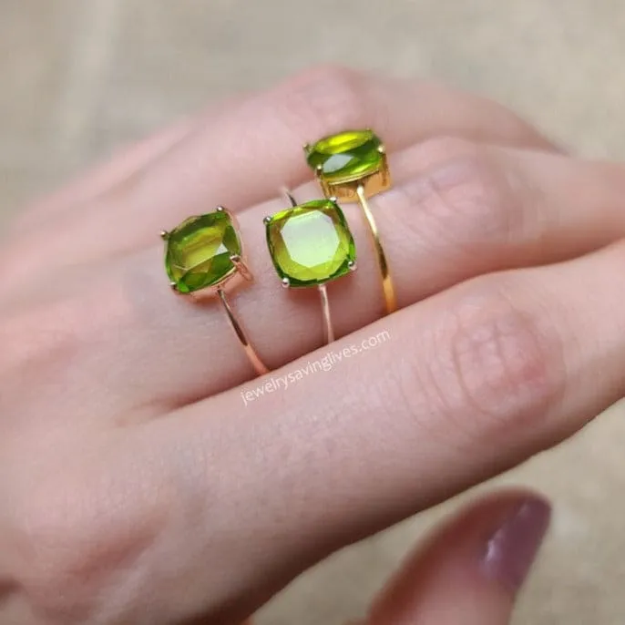 The Asher - Natural Peridot