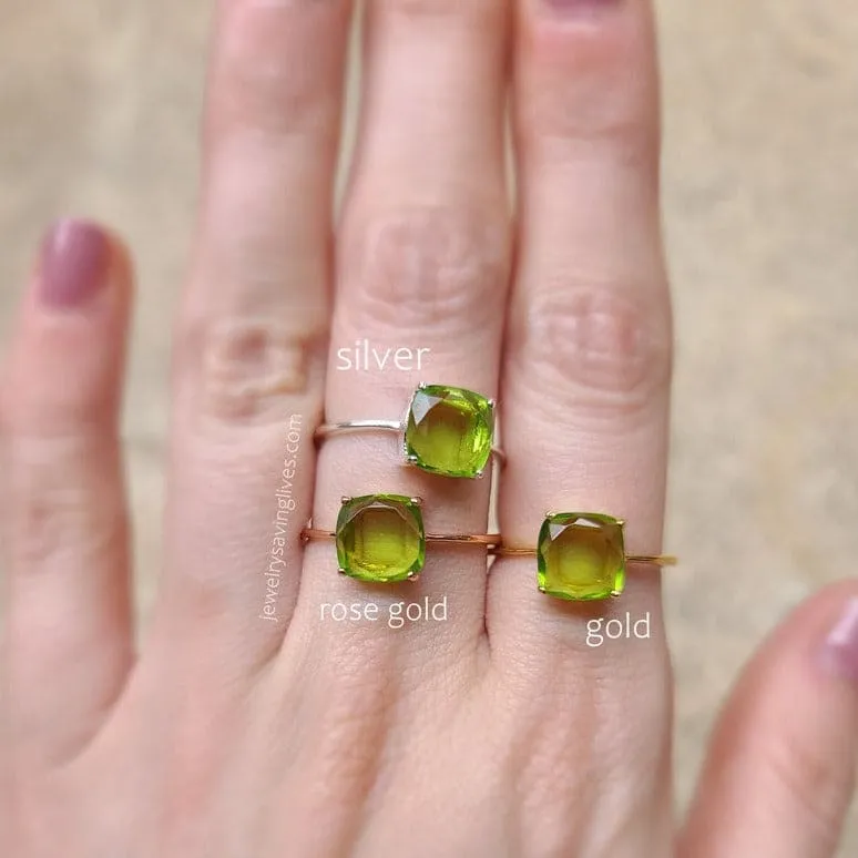 The Asher - Natural Peridot