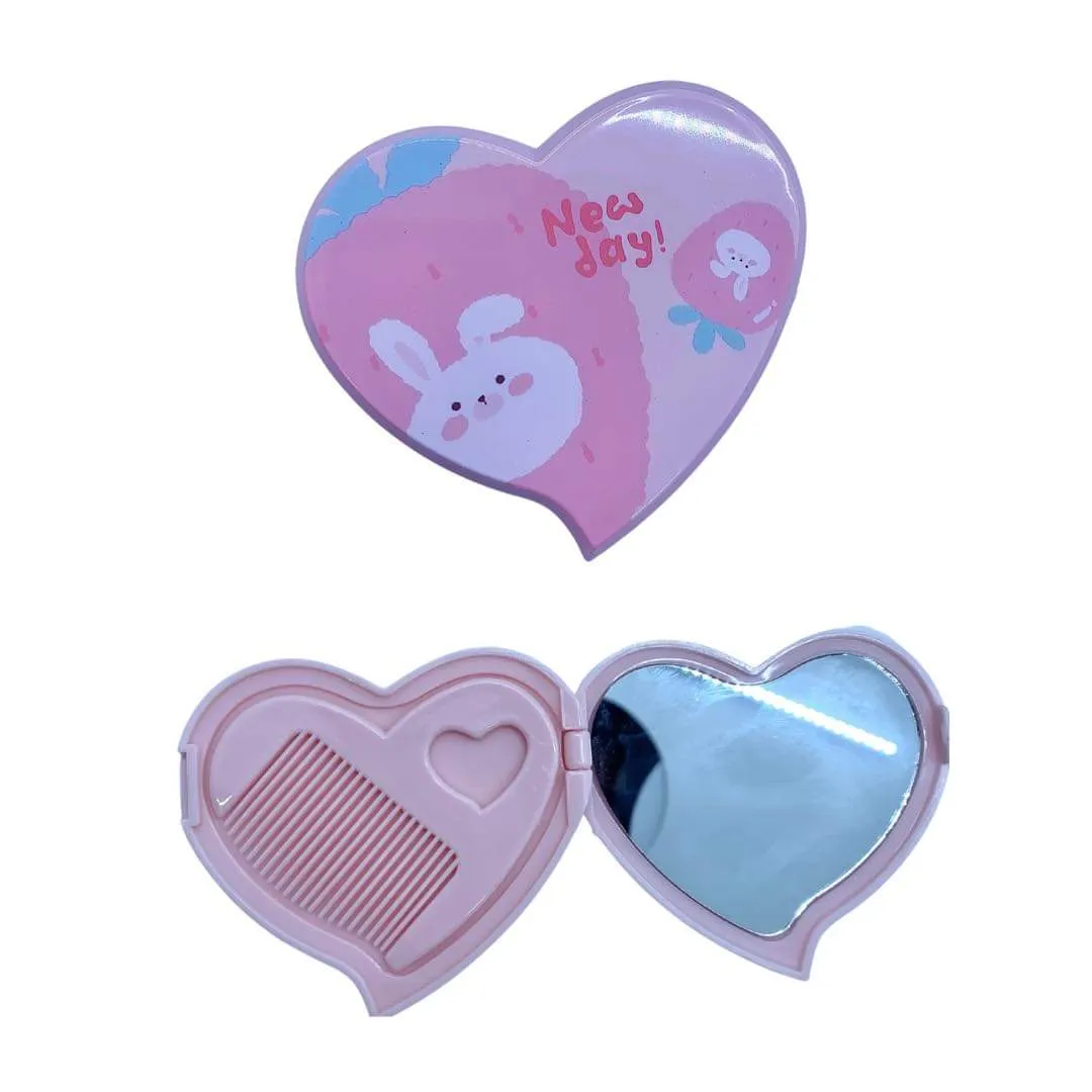 Travel Hair Comb with Mirror