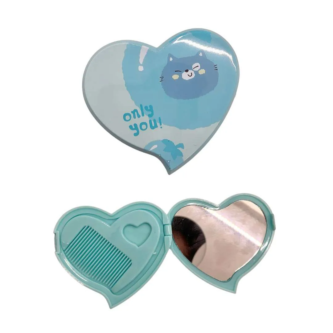 Travel Hair Comb with Mirror