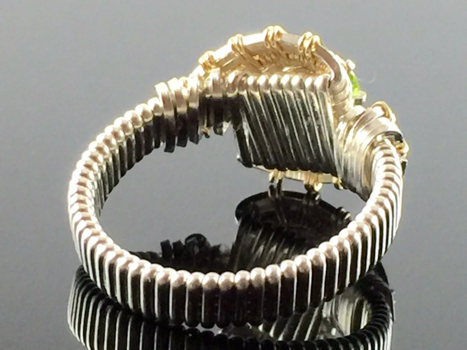 Tribe Peridot Wire Wrapped Ring