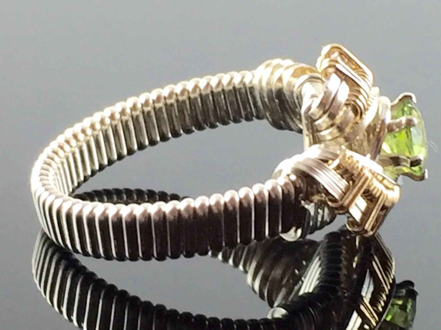 Tribe Peridot Wire Wrapped Ring