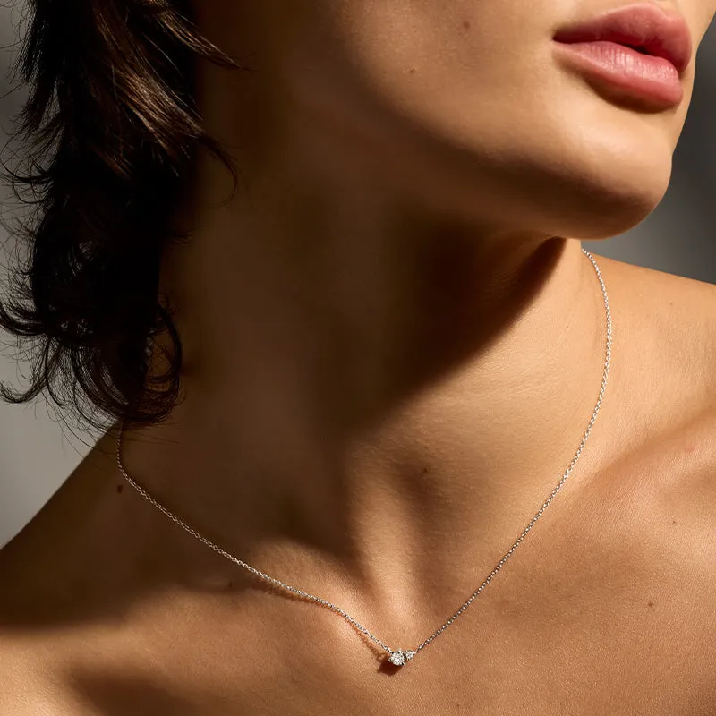 Unity Necklace, White Topaz, Silver