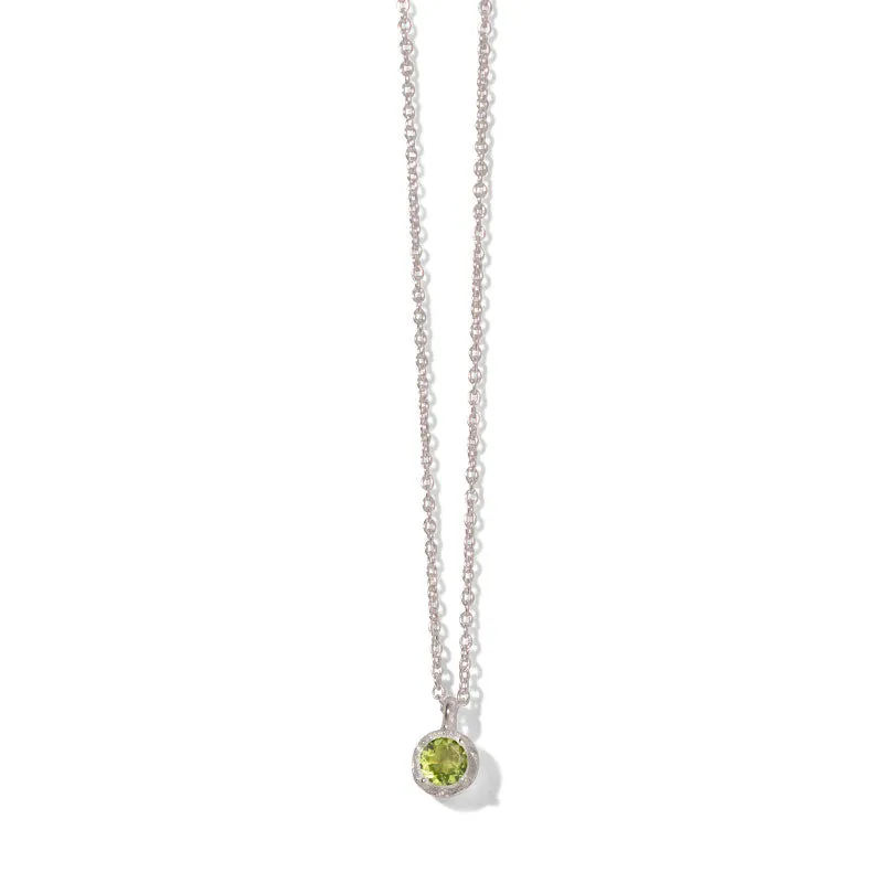 Winkie Necklace, Peridot, Silver