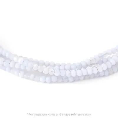 'Wrap' Gemstone Mini Hammered Disc Station Necklace