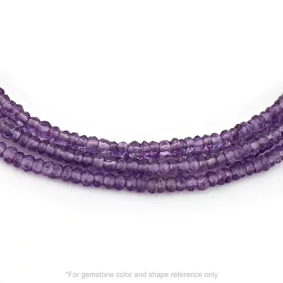 'Wrap' Gemstone Mini Hammered Disc Station Necklace